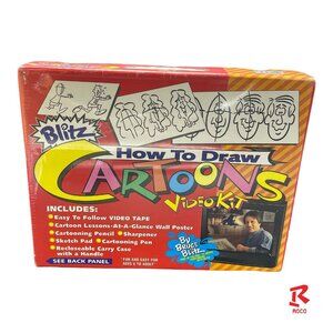 📼Blitz Cartoons How To Draw‎ VHS Video Kit By Bruce New Sealed📼